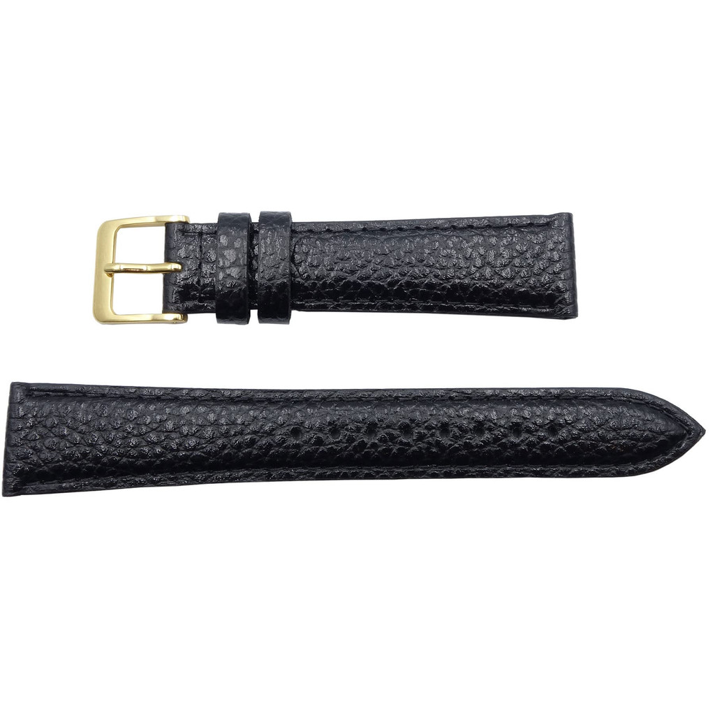 Relógio SEIKO faixa 19mm DXG7 couro bovino encolhido preto masculino