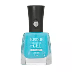 Esmalte Risqué Diamond Gel Nova Cor! Azul Capri 9,5ml