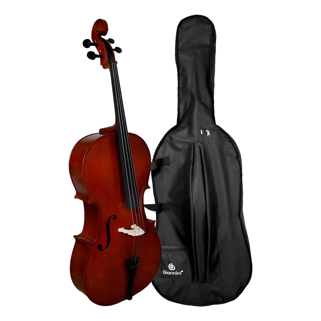 Violoncelo Giannini Gcl 4/4 Verniz Brilhante Com Case Marrom em Oferta na Shopee