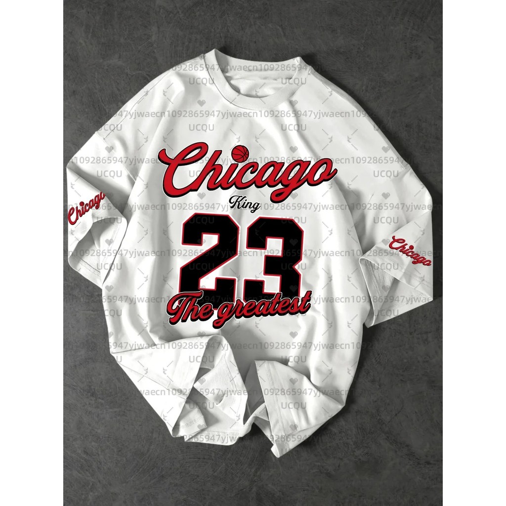Tshirt Feminina Chicago King 23 Estampada Lançamento Camiseta 100% Algodão Camisetão Camisa Oversized Plus - Camisarte
