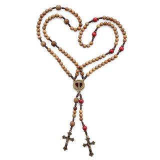 TERÇO DO CASAL CATÓLICO MADEIRA IMBUIA 43CM em Oferta na Shopee