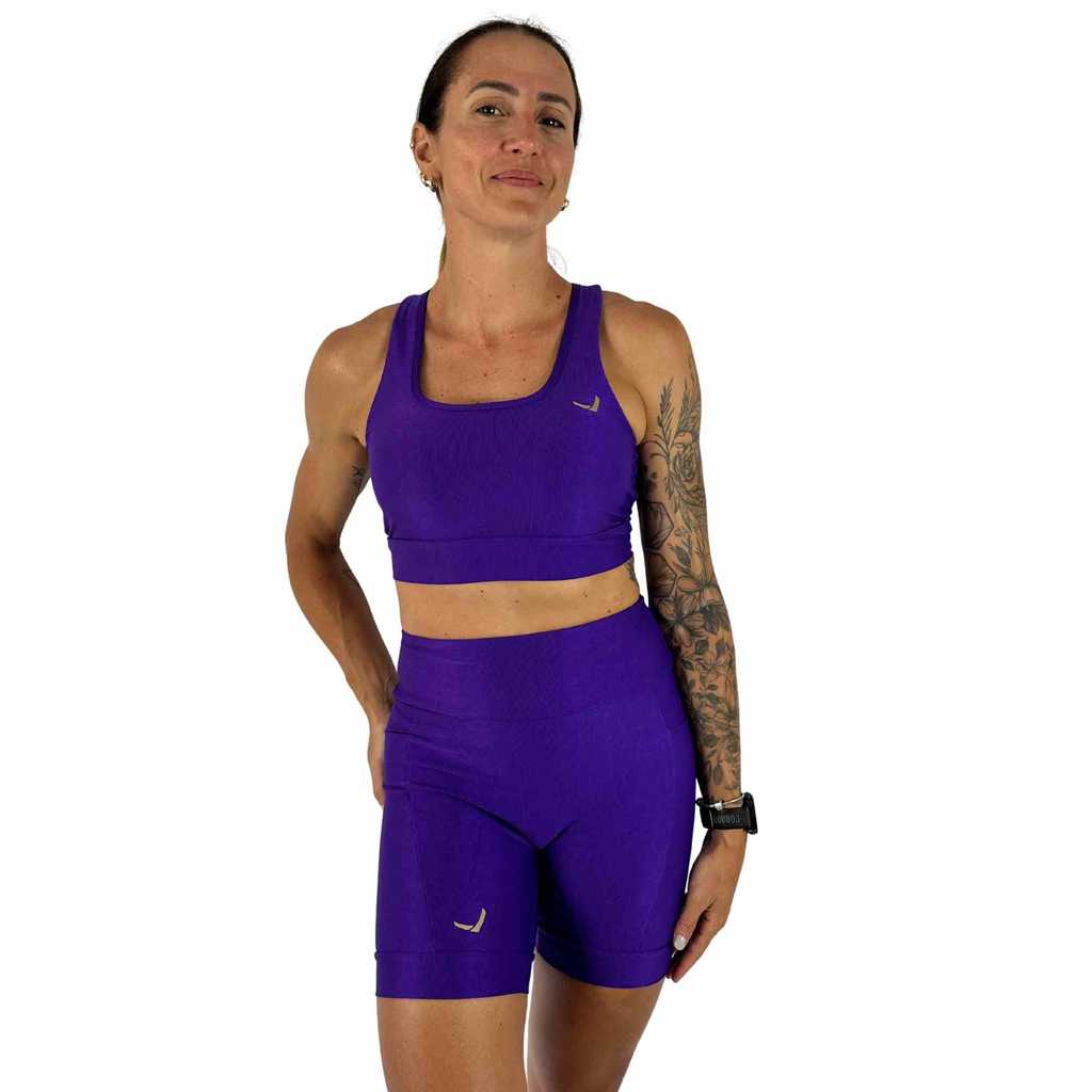Conjunto Feminino Sustentação Compressão Corrida Caminhada Academia Treino Indrills Running Slim Amora