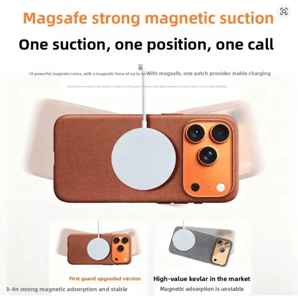 Mais Recente Magsafe Techtecido Caso Para IPhone 17 Pro Max 17Pro Casos Magnético Carregamento Sem Fio Proteger Capa