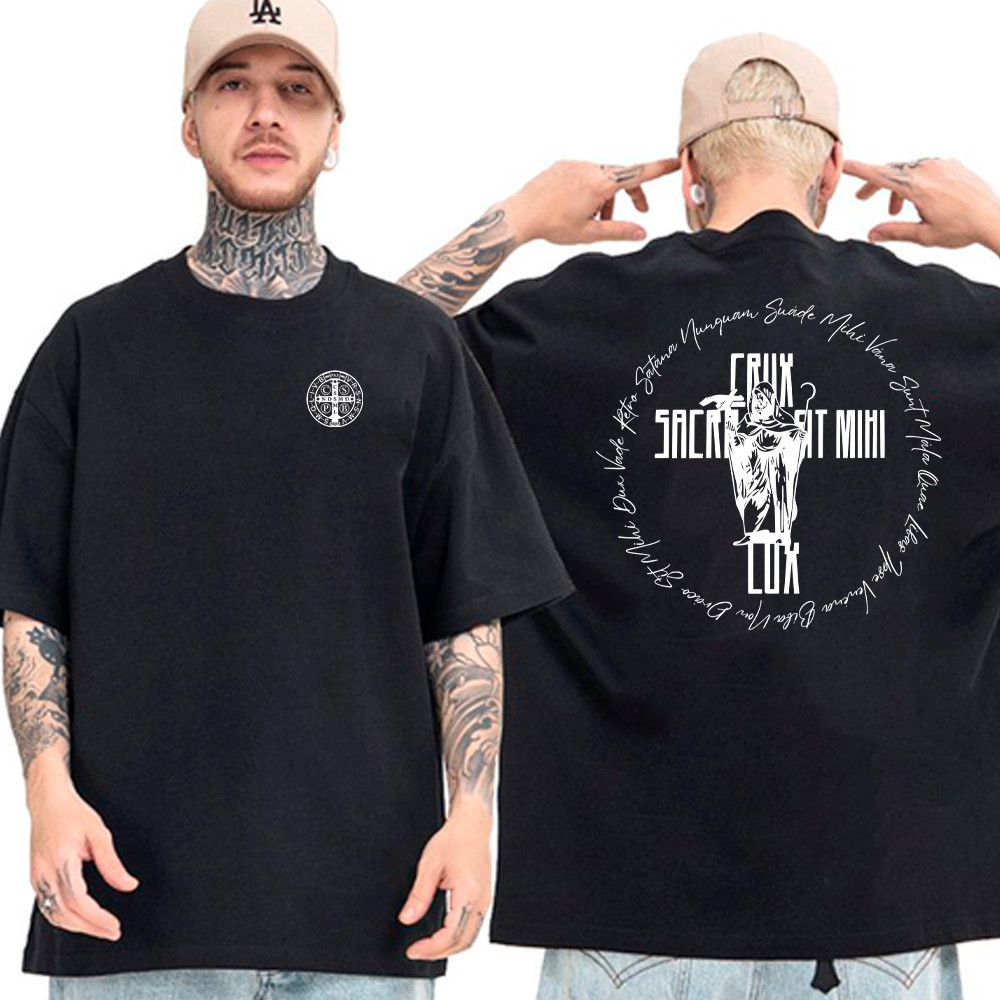 Camisa São Bento Igreja Catolica Jesus Cristo Deus Camiseta Basica e Oversized Unissex em Oferta na Shopee