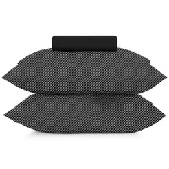 Jogo de Cama Solteiro Altenburg 2 Peças Toque Acetinado Slim Preto