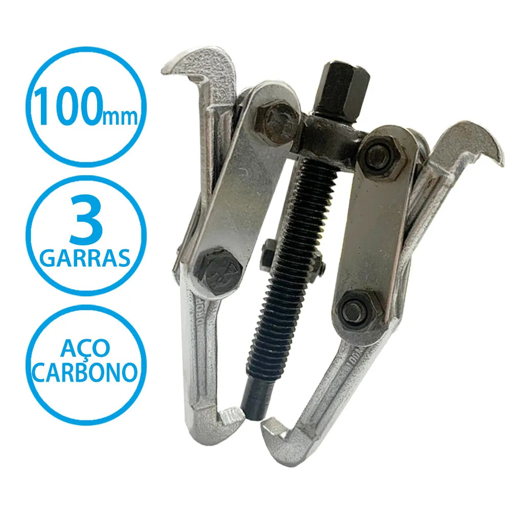 Saca Polia Manual 3 Garras 100mm Starfer Produto de Qualidade Ótima Ferramenta de Extração Eficaz