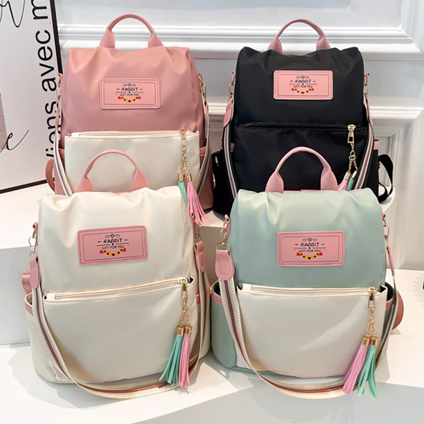 Mochila Anti-roubo Multifuncional Feminina Oxford Pano Impermeável Mochila De Estudante Mochila De Grande Capacidade