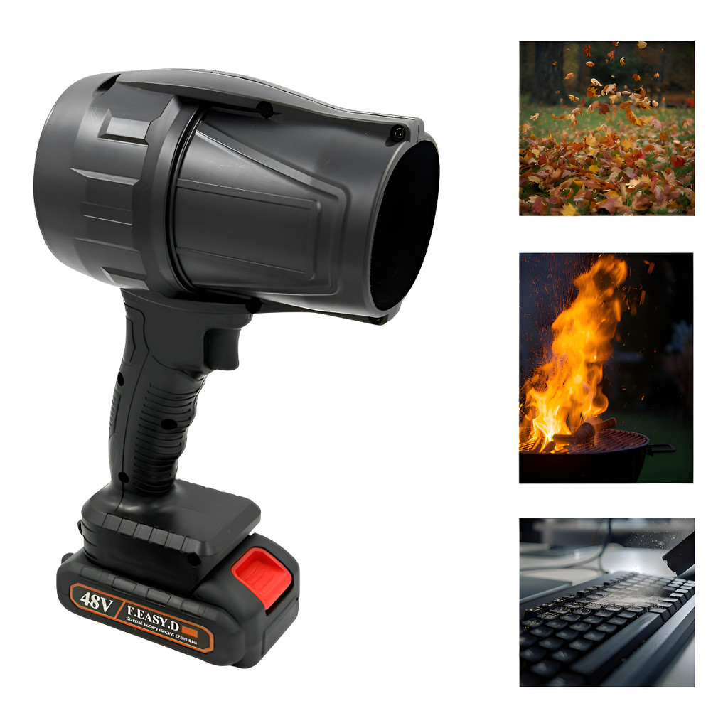 Soprador Ar Turbo Frio Seca-dor Carro Folhas Potente Bateria