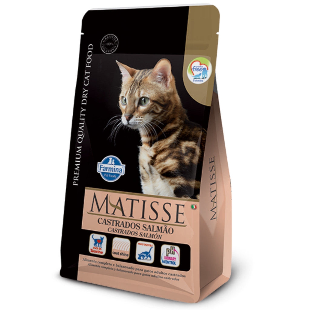 Ração Matisse para Gatos Castrados Sabor Salmão 2kg em Oferta na Shopee