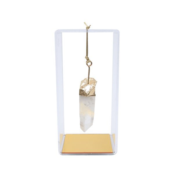 Escultura Decorativa Pendulo Cristal Lemuriano