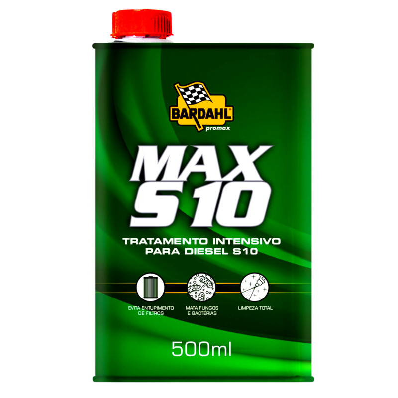 Aditivo para combustível Diesel Bardahl Max S10 500ml Limpa Bico Pickup SUV Van