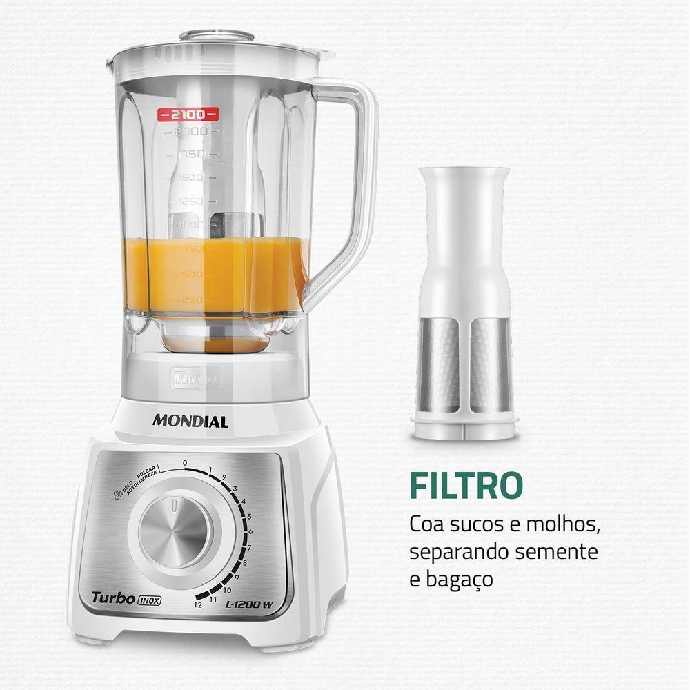 Liquidificador Mondial Turbo Black L-1200-wi Liquidificador L-1200-wi 127v/60hz — imagem 2 de 2