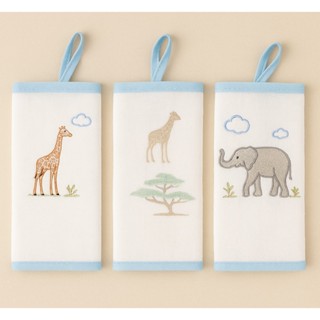 Kit Pano De Boca Papi Prendedor Bordado Safari - 3 Peças em Oferta na Shopee