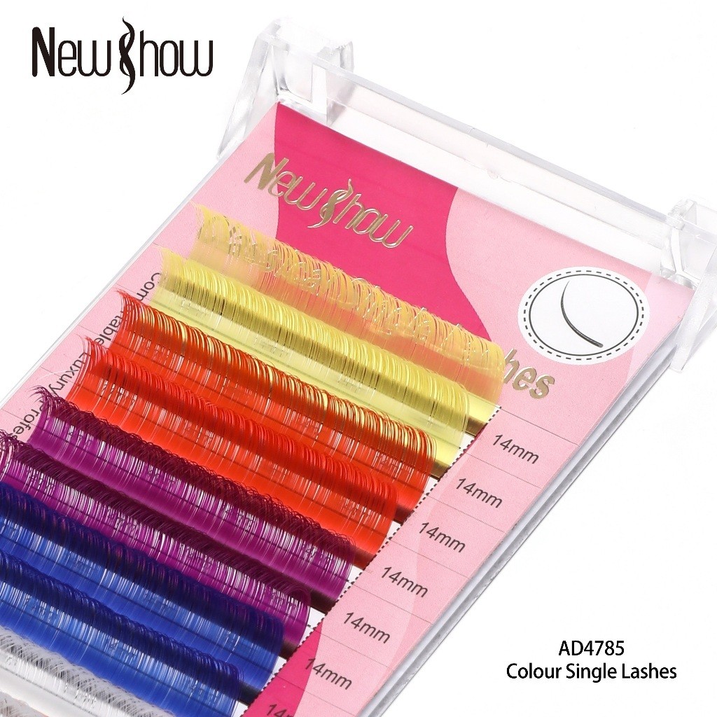 New Show Cílios Postiços Maquiagem Mink Cílios Arco Iris Suave Claro Natural em Oferta na Shopee