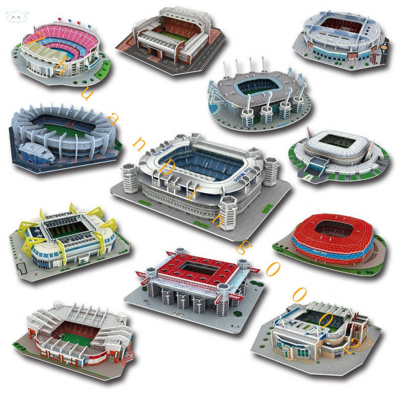 3D Quebra-Cabeça Futebol Campo Brinquedo Montagem De Partículas Desenvolvimento De Crianças Educação Coleção Brinquedos
