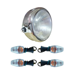 Kit Farol Ferro Cromado 4 Setas Suzuki Gs 120 2013 2014 2015 2016 2017 2018 2019 2020 2021