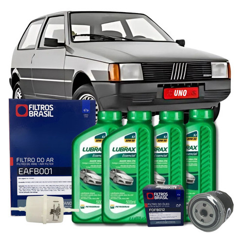Kit Troca De Oleo Fiat Uno Fiasa Ate 93 Carburado 20w50