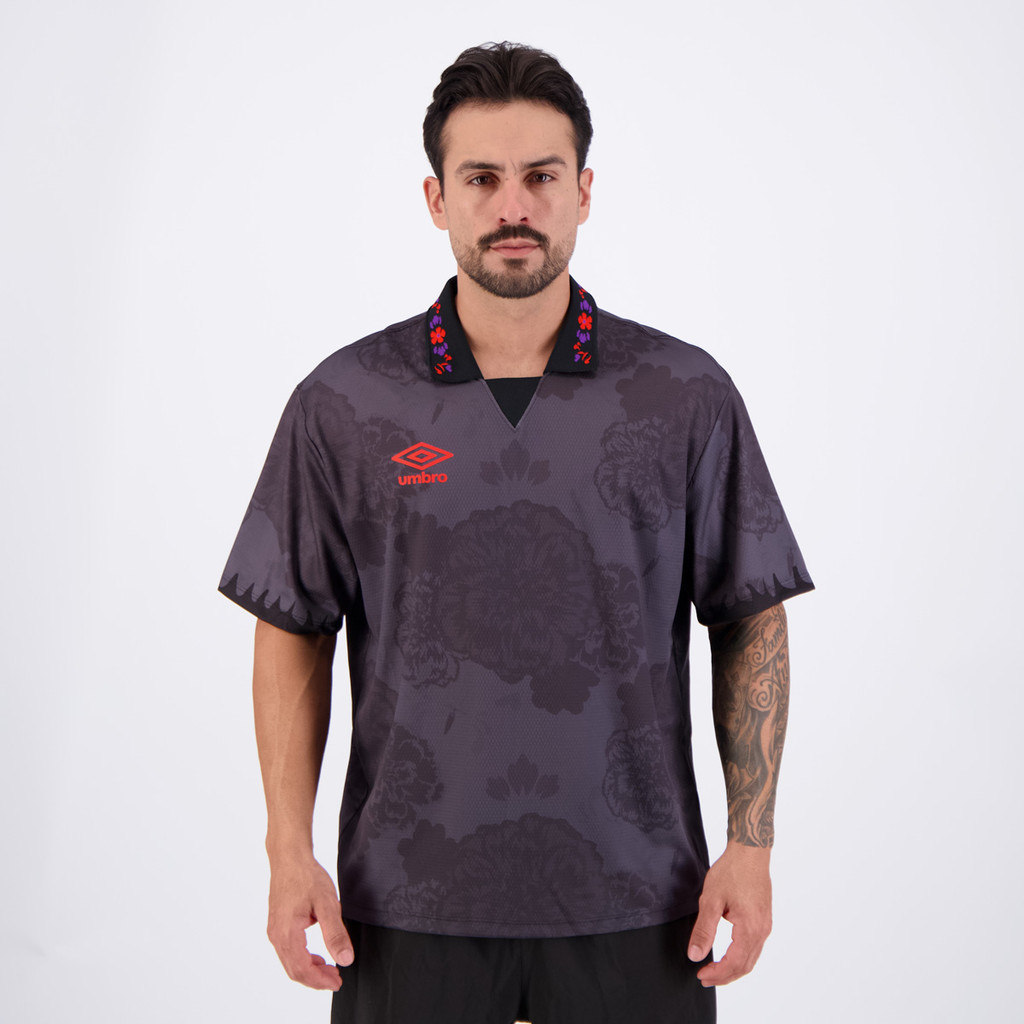 Camisa Umbro Jersey HB Dia de Los Muertos Preta em Oferta na Shopee