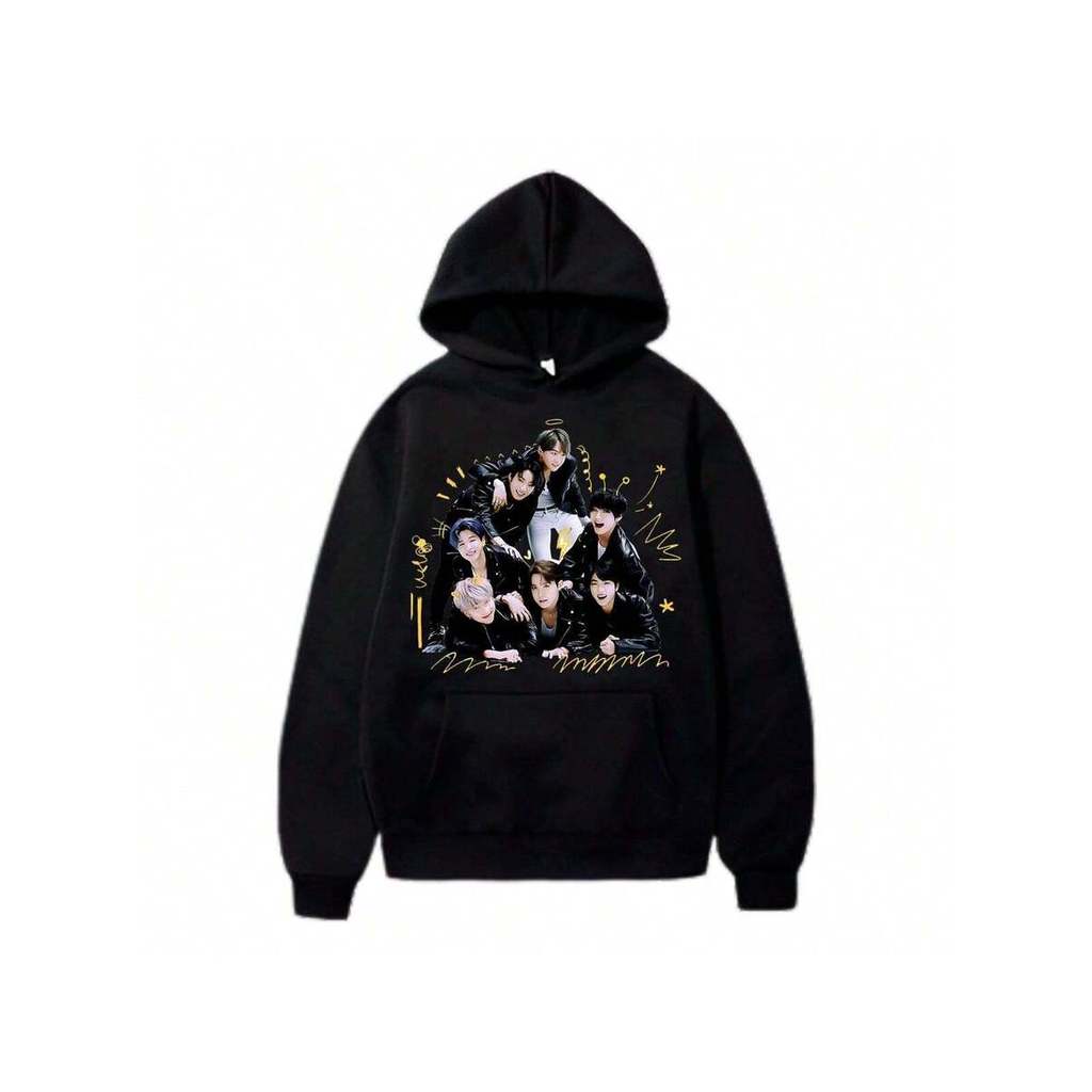 Blusa De Frio Moletom Grupo Bts Kpop Banda Internacional Musica Pop  Casaco Algodão Flanelado