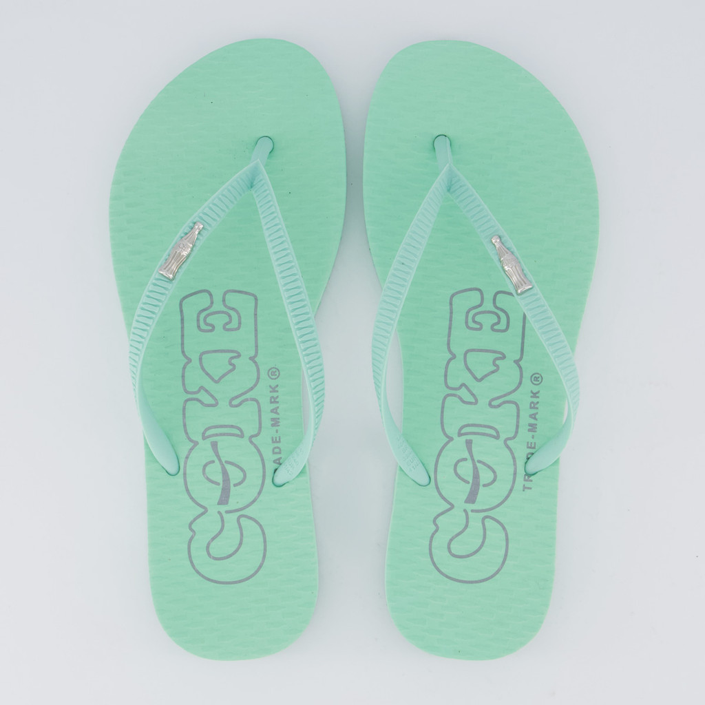 Chinelo Coca Cola Metallic Feminino Verde