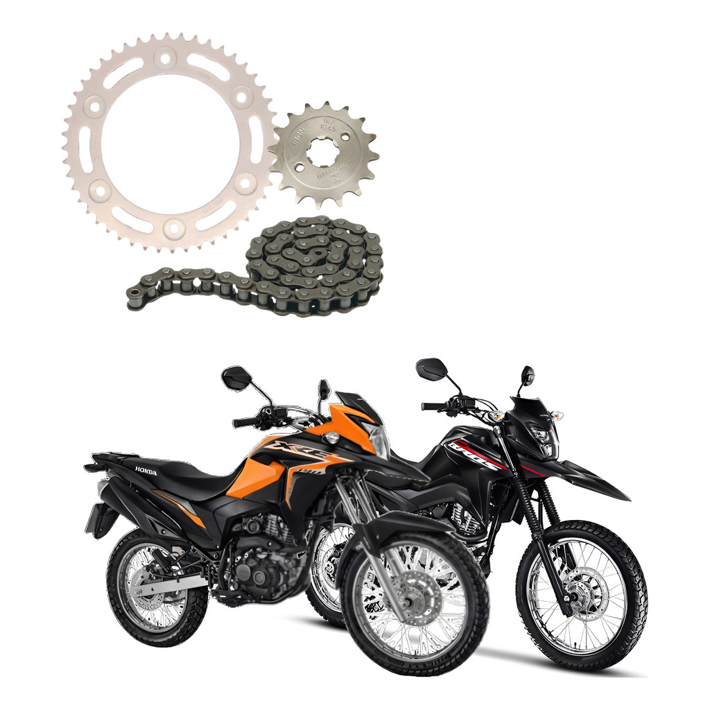 Kit Relação Tração Transmissão Nxr 160 Bros Xre 190 2014 2015 2016 2017 2018 A 2026 Modelo Original