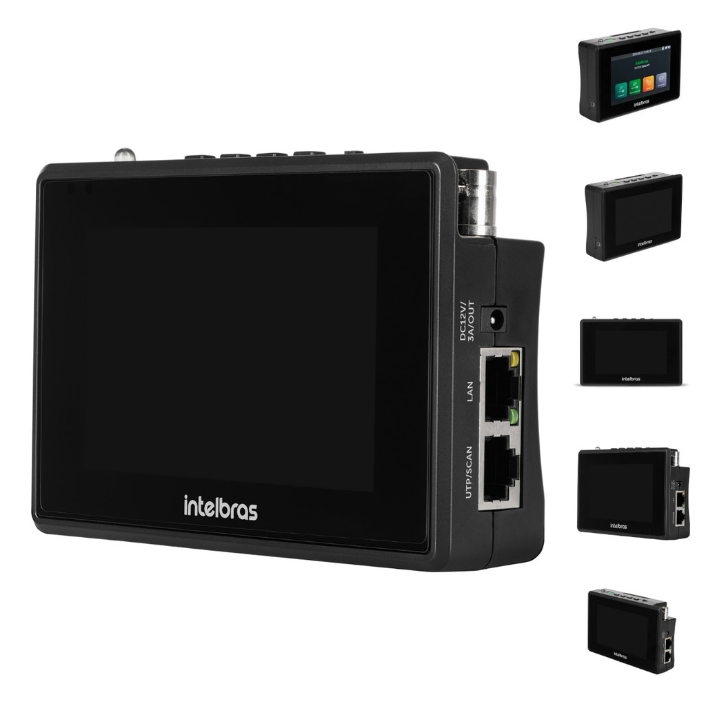 Tester 3000 MT Intelbras Monitor de Teste CFTV Multifunções CVBS HD 4K Poe Insta