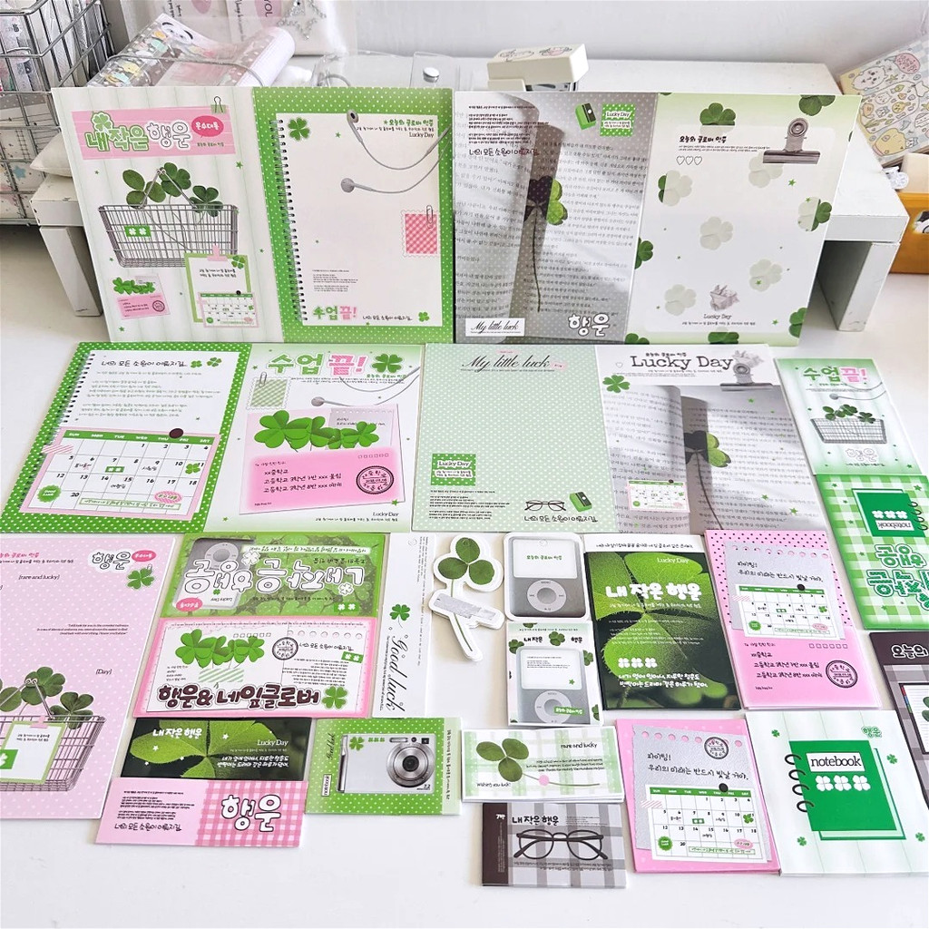 20 Pçs/Set Trevo De Quatro Folhas Adesivo De Vedação Conjunto De Cartão De Felicitações Material De Embalagem Decoração