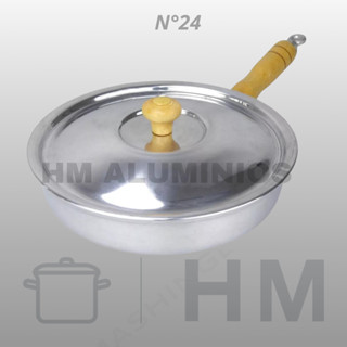 Frigideira em Alumínio Batido Polido N°24 em Oferta na Shopee