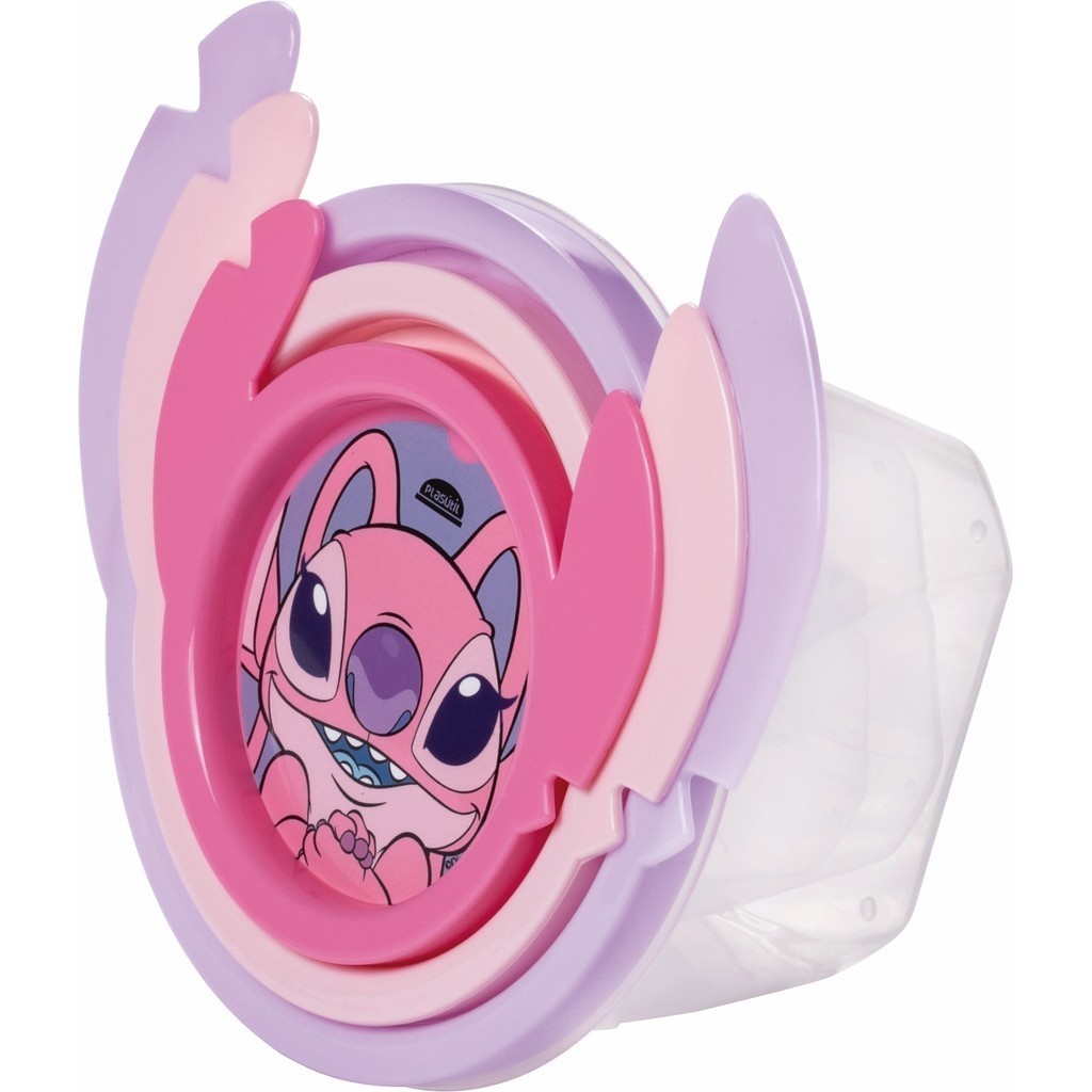 Potes Kit Angel Plasutil Marmita Divisória 3 Potes Sanduicheira Infantil Fofo Escolar Lanche