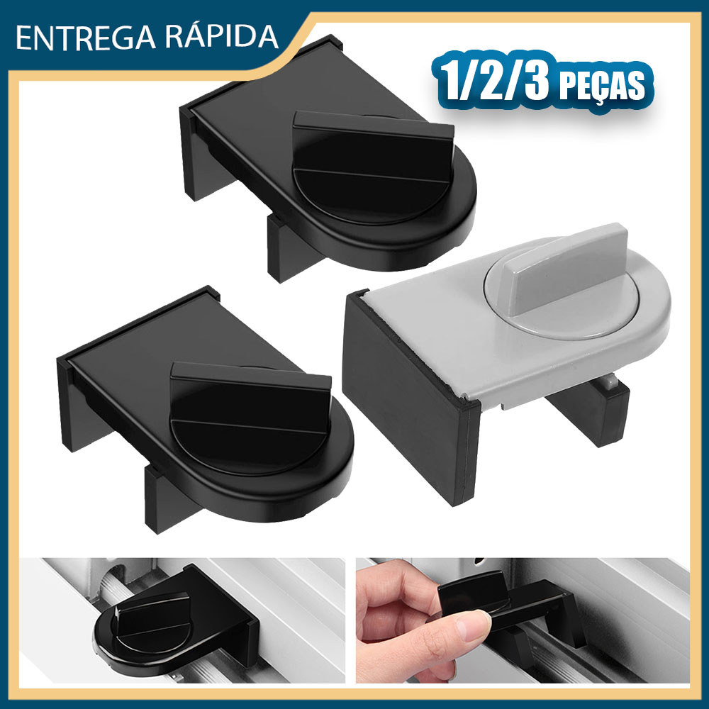 1/2/3 Fecho de segurança para portas de correr Fecho de segurança para janelas de correr Fecho de segurança para janelas