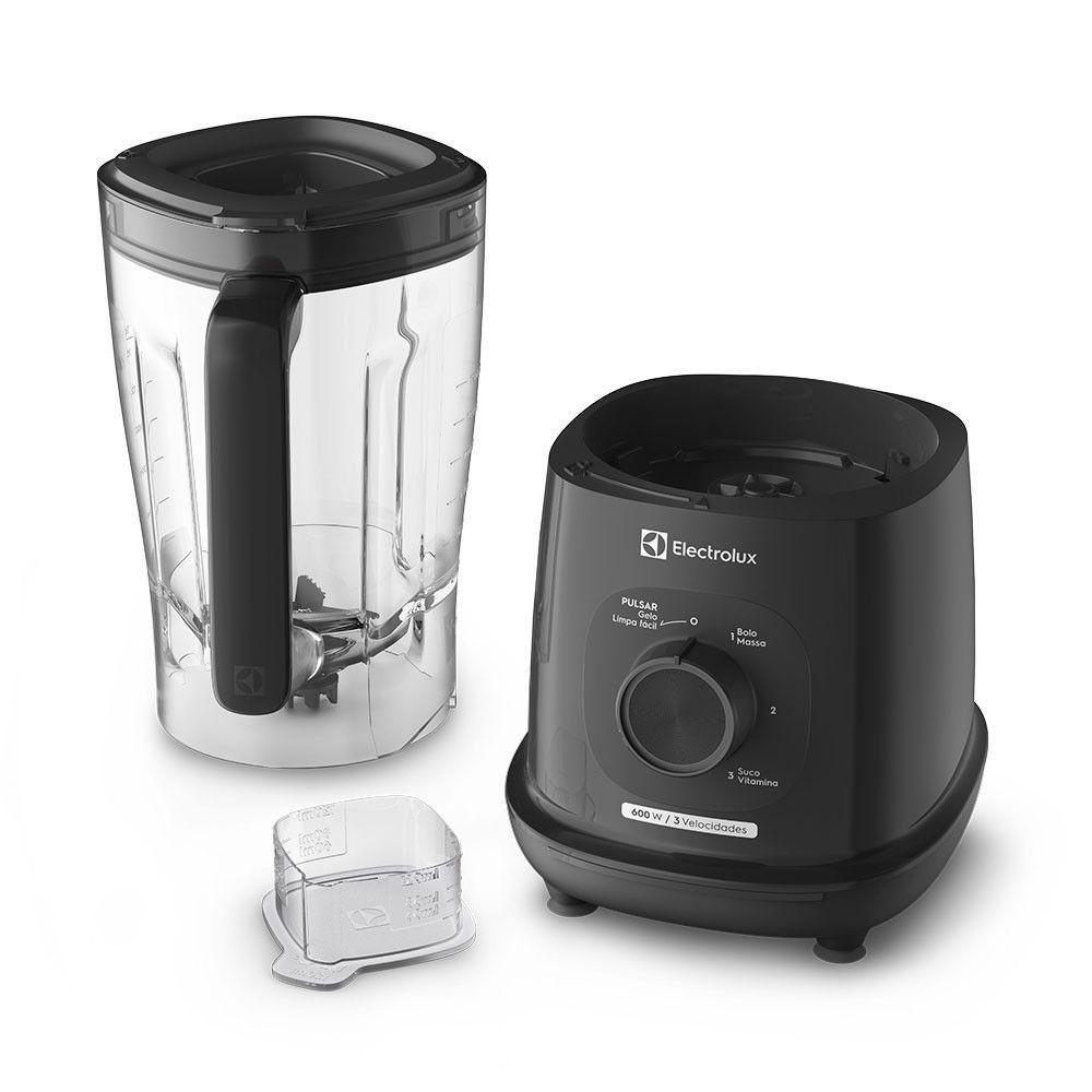 Liquidificador Electrolux 2,7L Efficient com TriForce 3 Velocidades Preto 110V