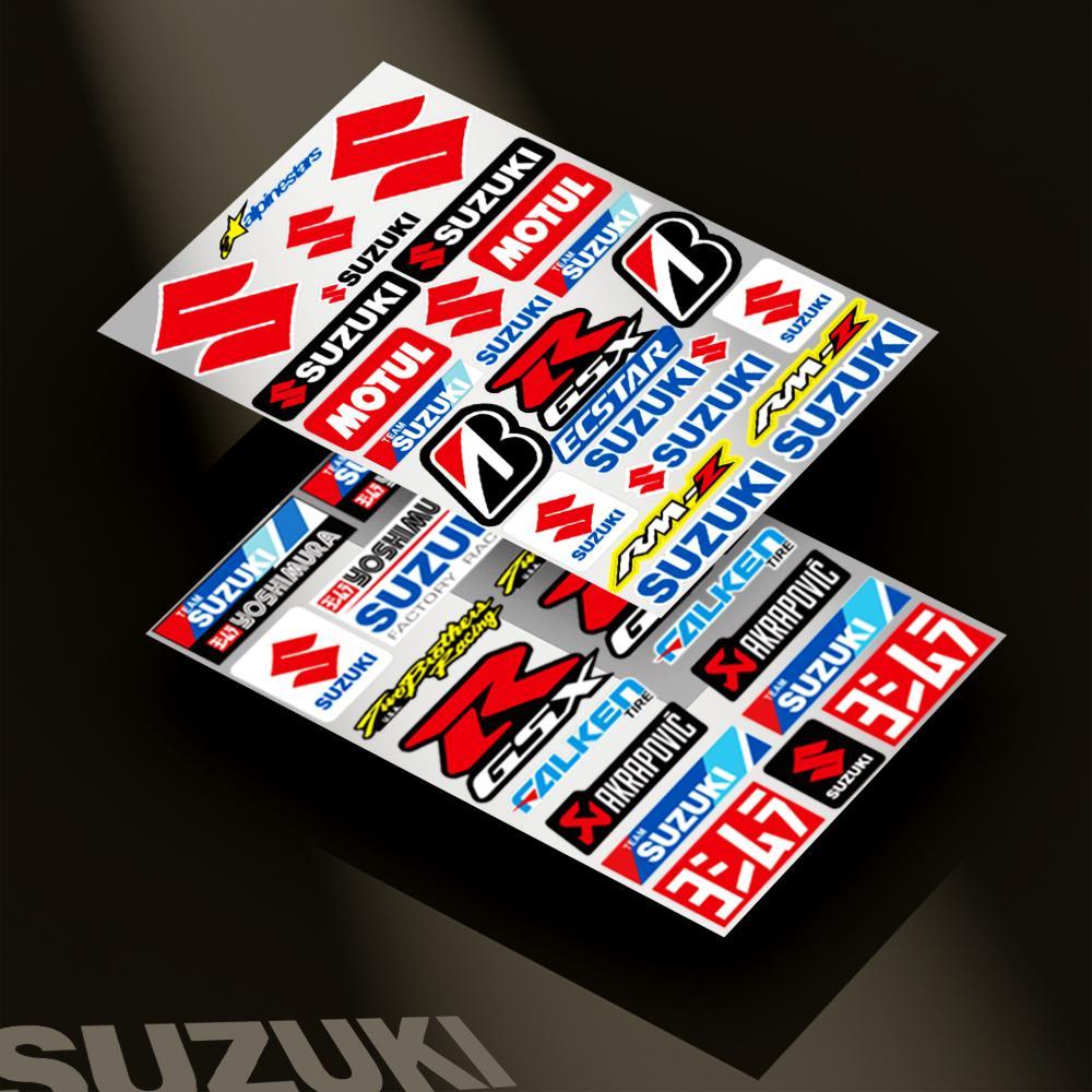Fender Adesivos Refletivos Motocicleta, Logotipo Suzuki,Decorativo, Tanque De Combustivel, Aplicável Para Suzuki GSXR