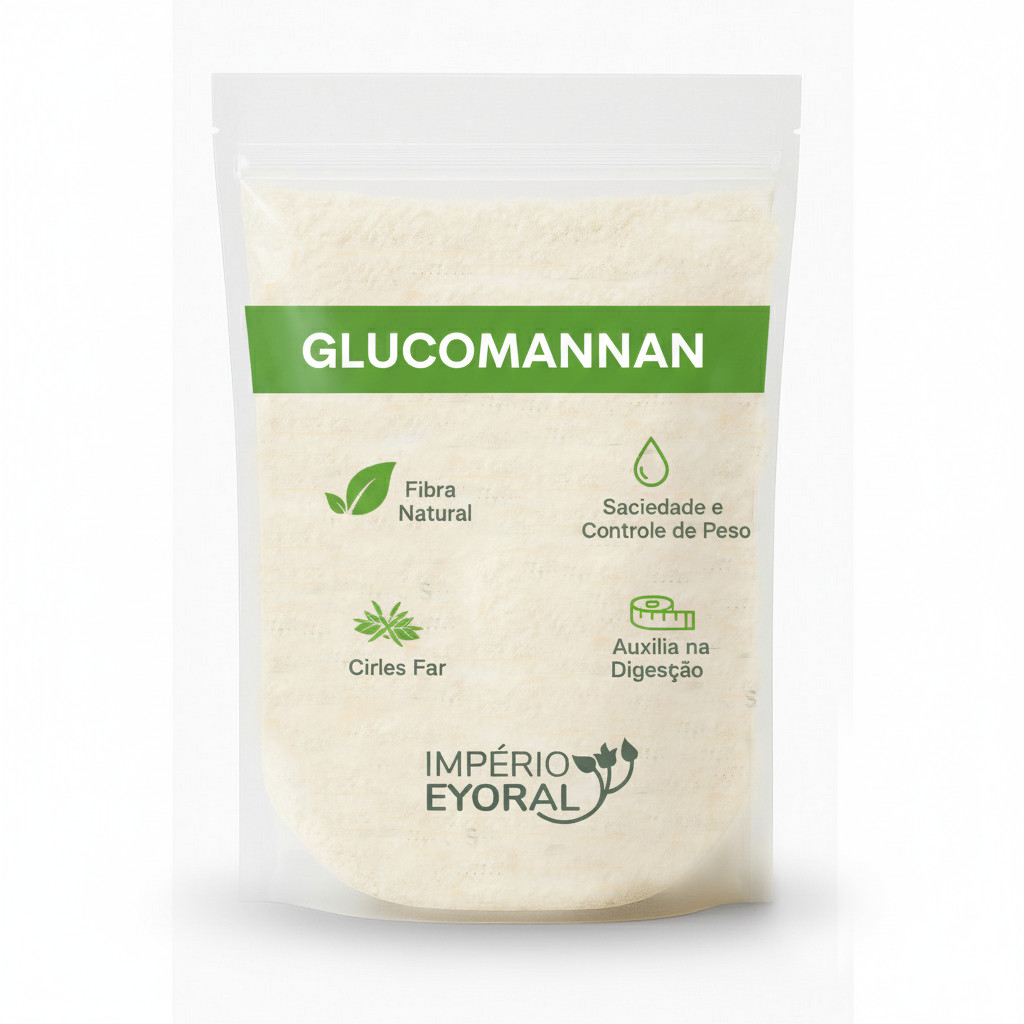 Glucomannan em Pó | Chá Natural com Laudo de Qualidade e Alta Pureza 500g em Oferta na Shopee