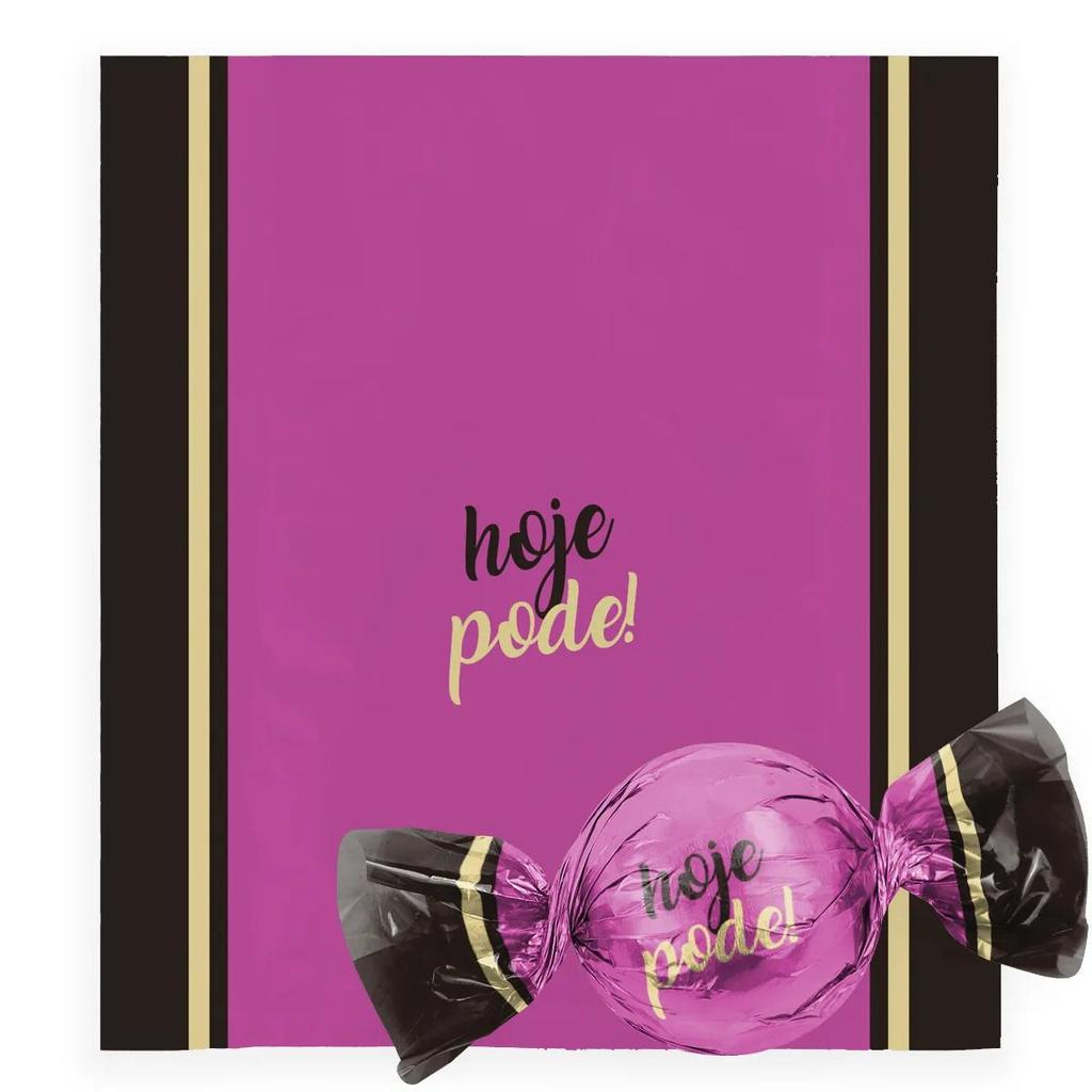 100un Embalagem de Trufa Hoje Pode Pink/Preto/Ouro 14,5x15,5cm Cromus em Oferta na Shopee