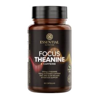 Focus Theanine + Cafeina Pote 60 caps Essential Nutrition em Oferta na Shopee