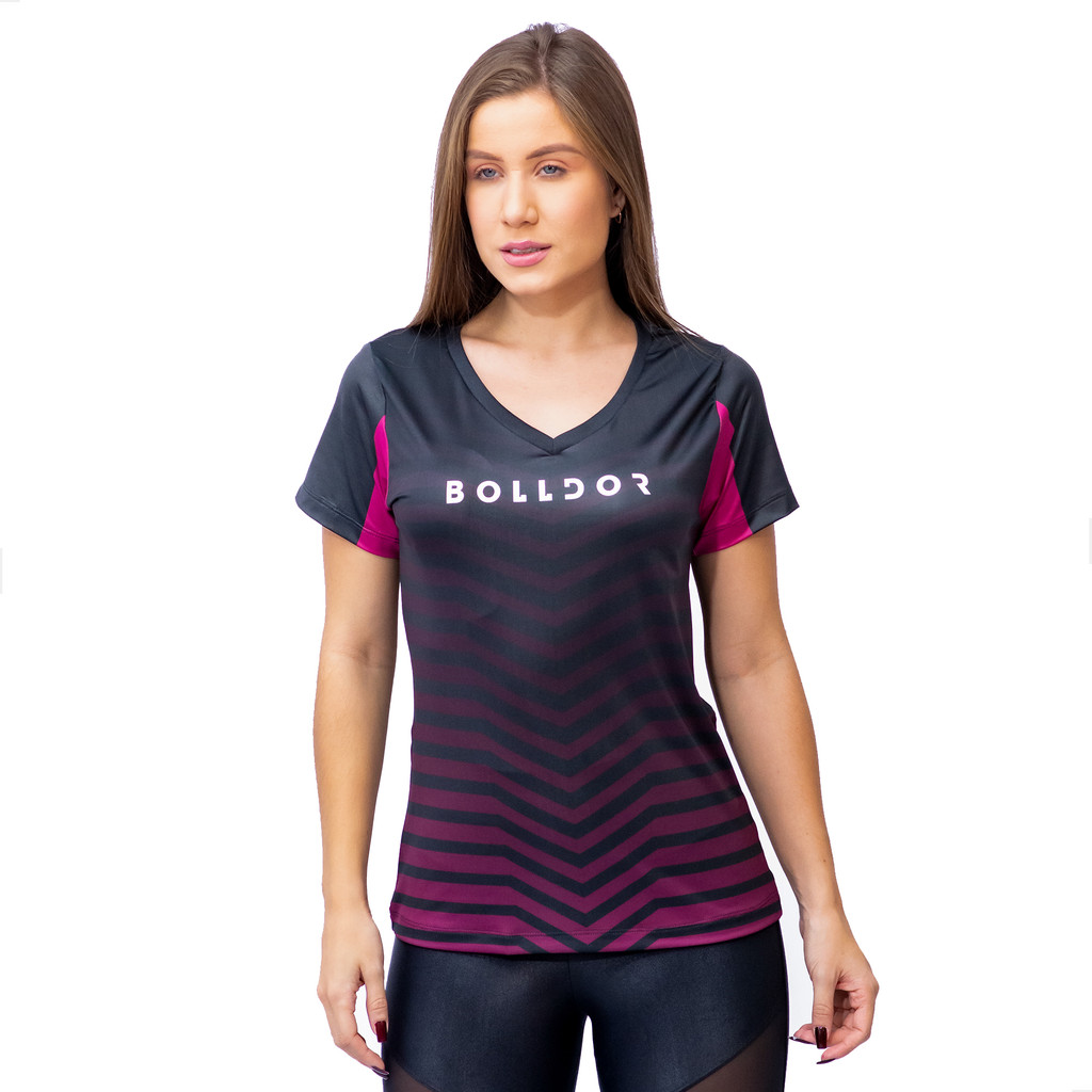 Camisa Dry Fit Feminina Esportiva Academia Proteção Uv B23 Blusa Academia