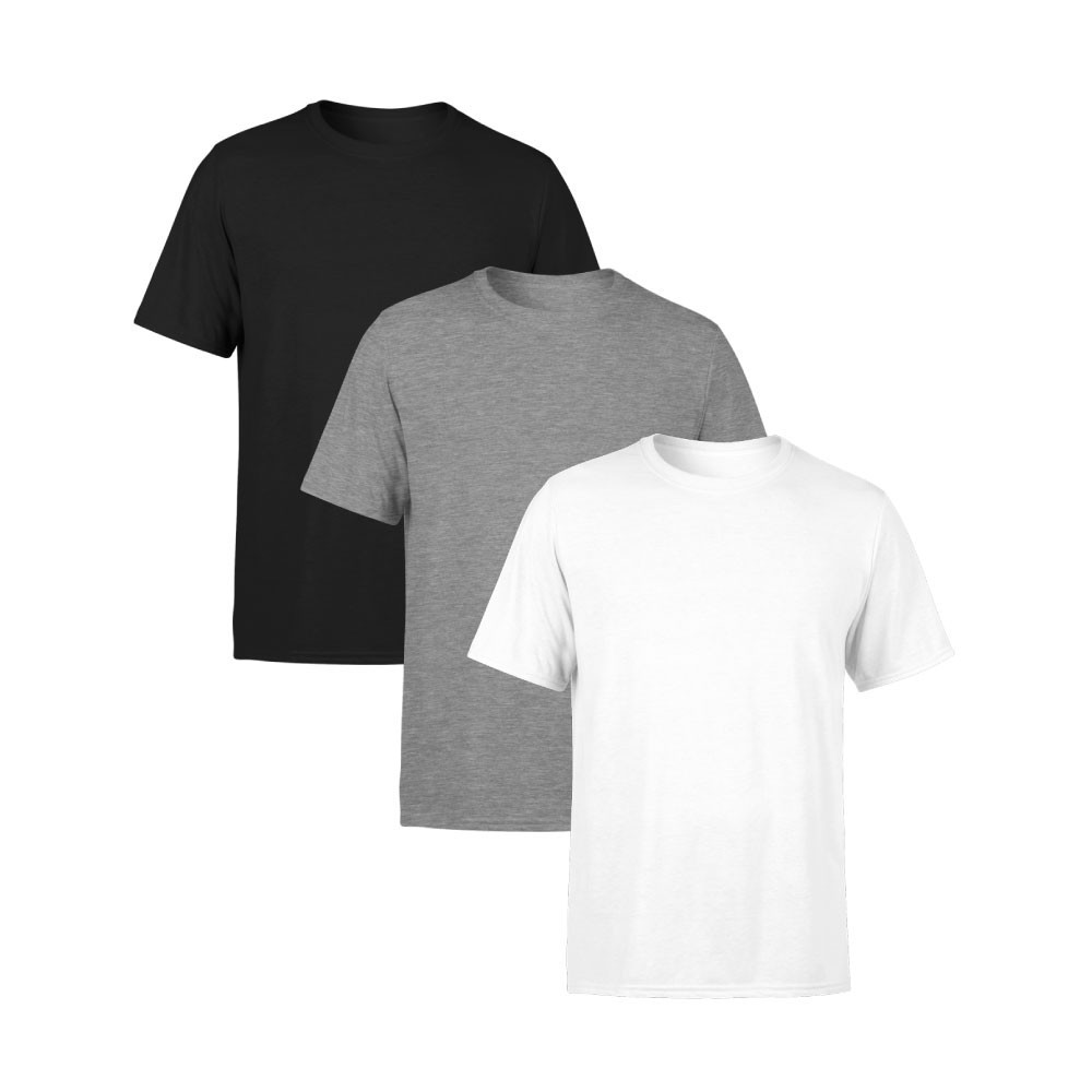Kit 3 Camisetas Masculina Lisa Premium 100% Algodão Basicas