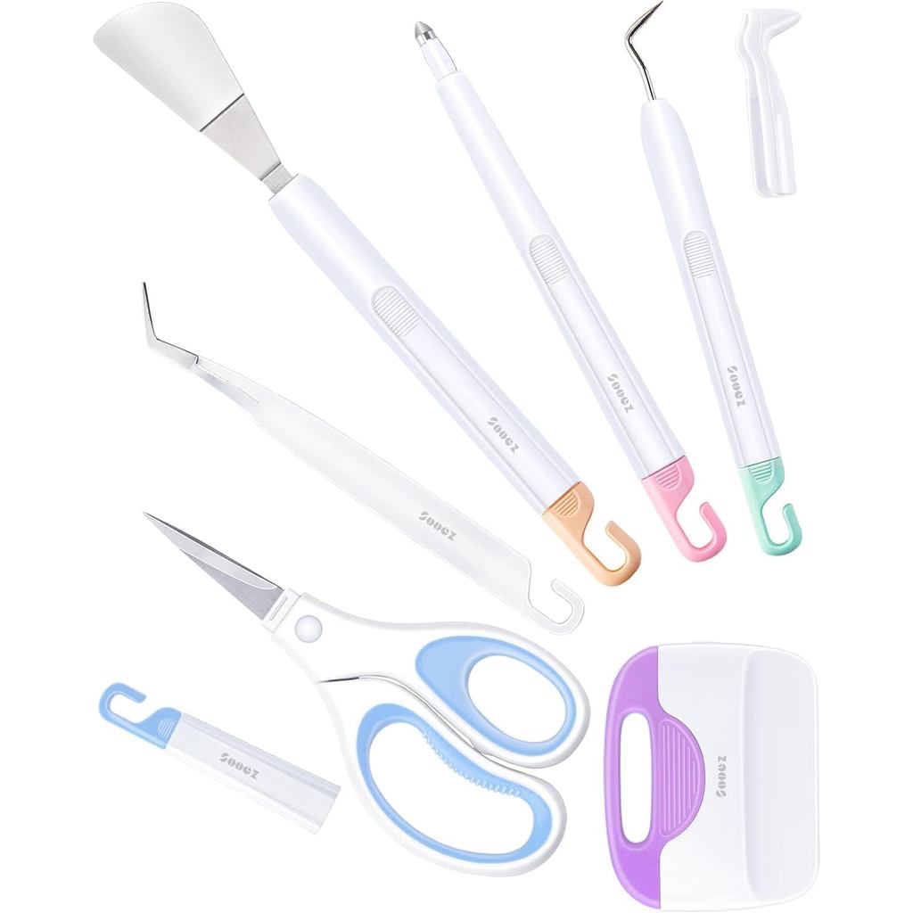 Ferramentas de Remoção de Vinil Sooez, Conjunto de 6 Ferramentas Básicas compatível com Cricut, Kit de Ferramentas para 