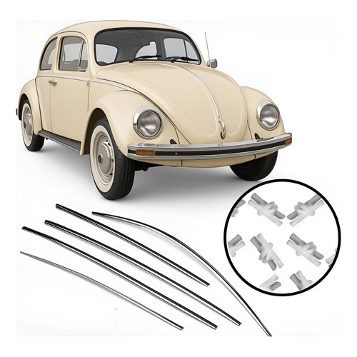 Kit Friso Lateral + Grampo Fusca + Capo 1300 1500 70 96 Fino