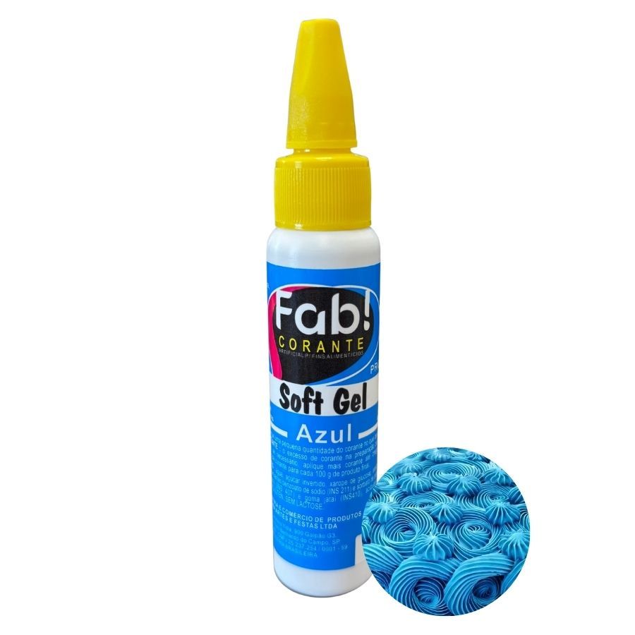 Corante SoftGel - Azul - 25g - 1 unidade - Fab - Rizzo em Oferta na Shopee