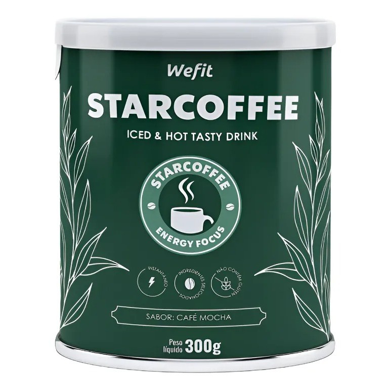 Starcoffee Pote 300g Sabor Café Mocha Wefit em Oferta na Shopee