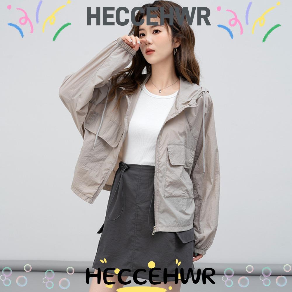 HECCEH1 Roupas De Proteção Solar , Jaqueta Fina Anti UV De Verão De Manga Comprida , Cor Sólida Solta À Prova Dágua Laz