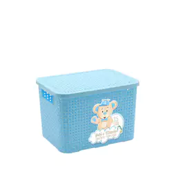 Caixa Organizadora Monte Líbano Rattan 3 Litros Azul
