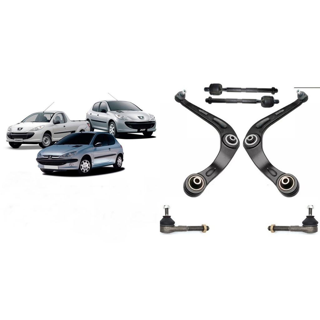 Bandeja +terminal Direçao E Barra Axial Peugeot 206 207