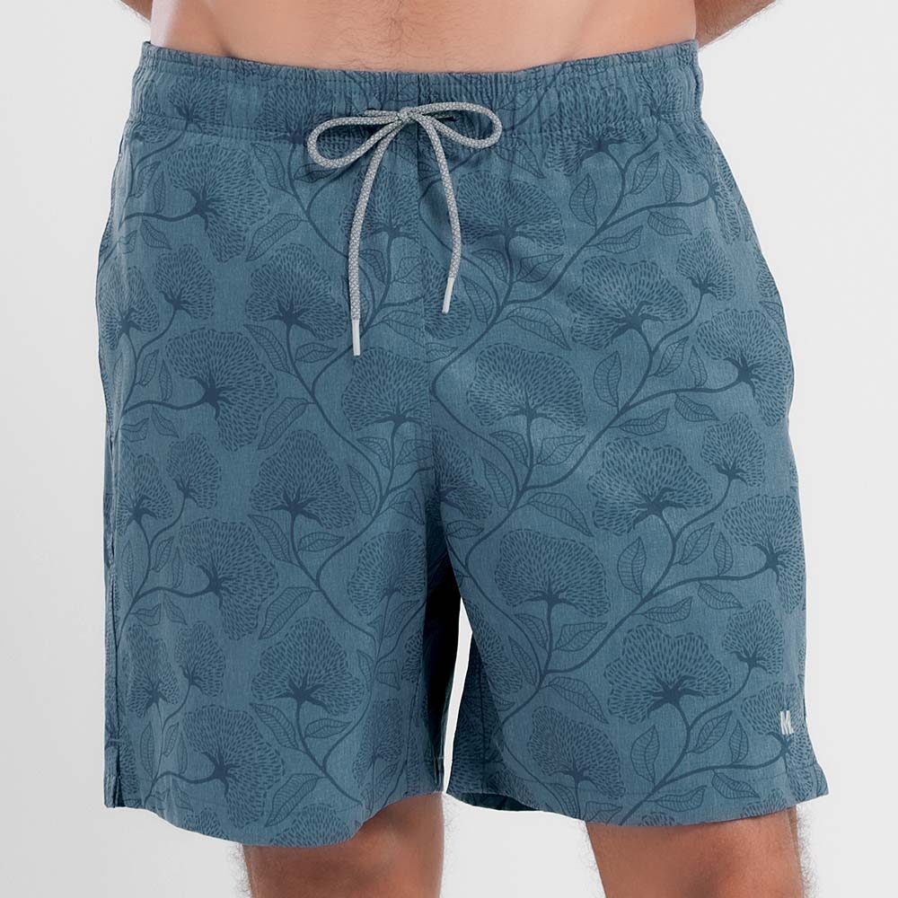 SHORTS MESCLA ESTAMPADO FLORAL em Oferta na Shopee