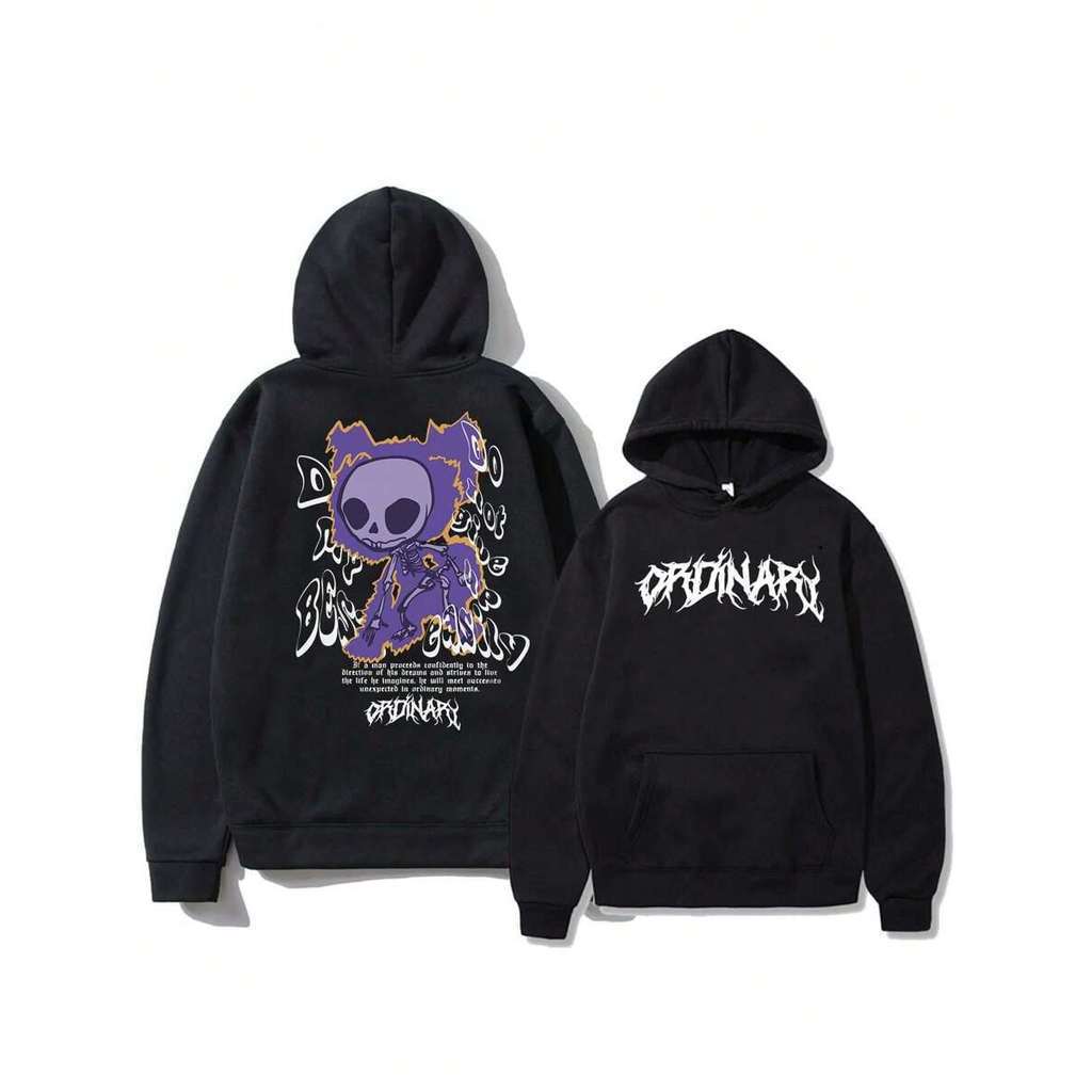 Blusa De Frio Moletom Canguru Streetwear Gótico Caveira Roxa Ordinary Agasalho Casaco 100% Algodão