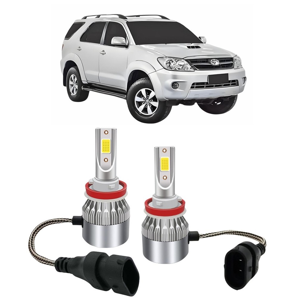 Par Lampada Super LED Farol de Milha Hilux SW4 2005 2006 2007 2008 6000k HB4