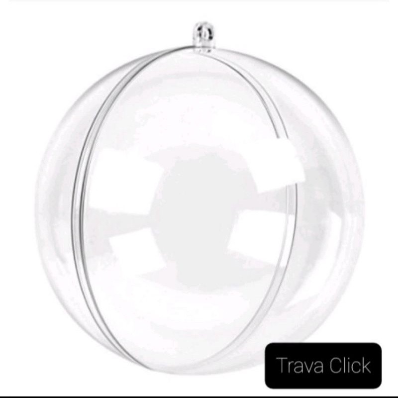 Esfera  Acrílica transparente - 6,5 cm - 10 Unidades / Bola de Natal para personalizado
