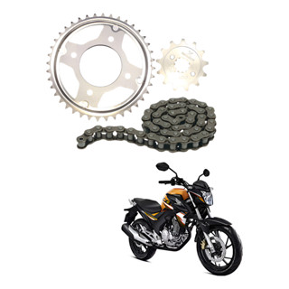 Kit Relação Tração Transmissão Cb 250 Twister 2016 2017 2018 2019 2020 2021 a 2025 Modelo Original em Oferta na Shopee