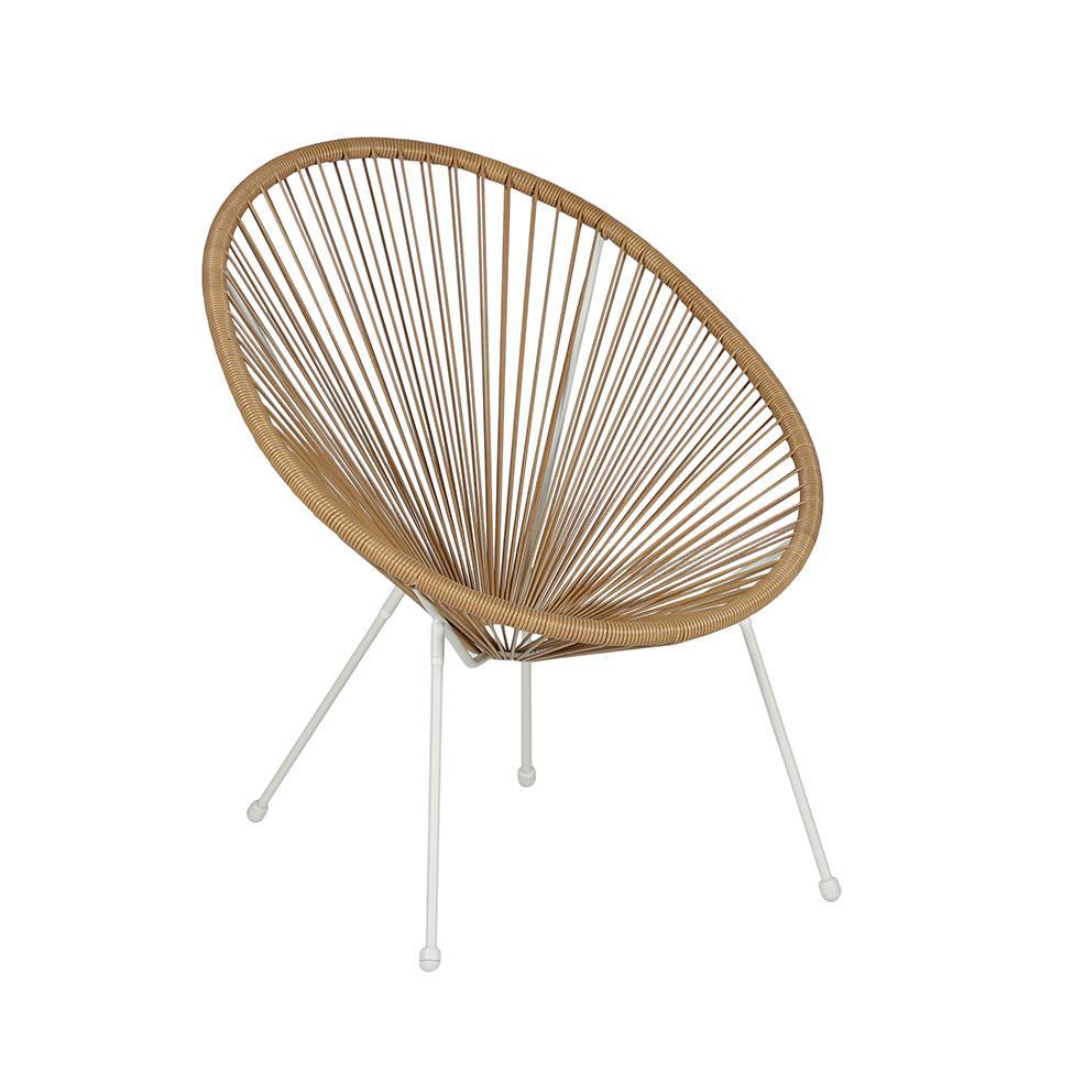 Cadeira de Jardim Acapulco Marrom e Branca em Oferta na Shopee